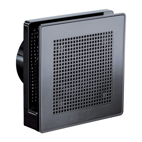 Vortice ME 100/4" LL T Punto Evo PRÉMIUM fekete színű fürdőszoba, wc ventilátor, időkapcsolóval, előkésleltetéssel, IP45