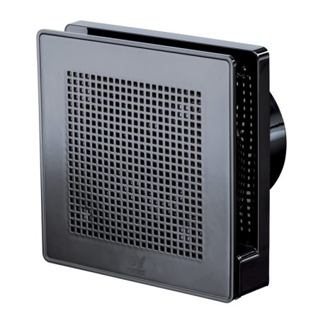 Vortice ME 100/4" LL T Punto Evo PRÉMIUM fekete színű fürdőszoba, wc ventilátor, időkapcsolóval, előkésleltetéssel, IP45