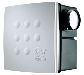 Vortice Micro 100 I T radiális kisventilátor süllyesztett házzal, állítható időkapcsolóval
