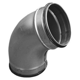 BL150/60 fém préselt könyök idom, gumitömítéssel