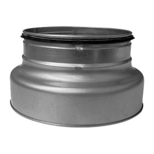   RCFPL 125/100 préselt fém szűkítő idom, idomkapcsolós véggel, gumitömítéssel