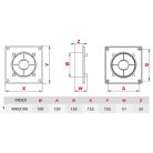 Awenta RWO100 fali rögzítő keret HSF előlapokhoz, NA100-as csonkkal, rovarhálóval