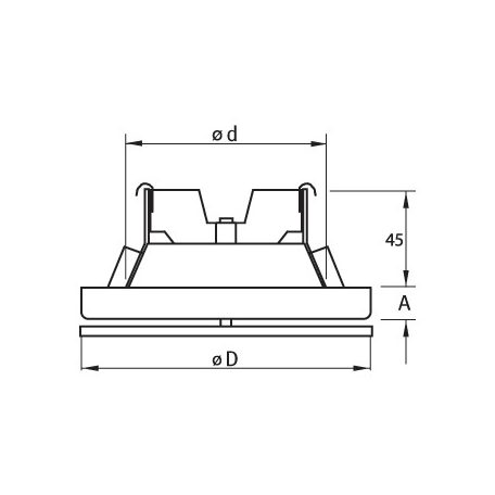 SF-S 160 fém hangcsillapított légszelep, sík előlappal