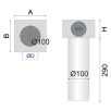   SR-T1 horganyzott acél szelepfogadó, NA100 hosszú csonkkal, 1x75mm