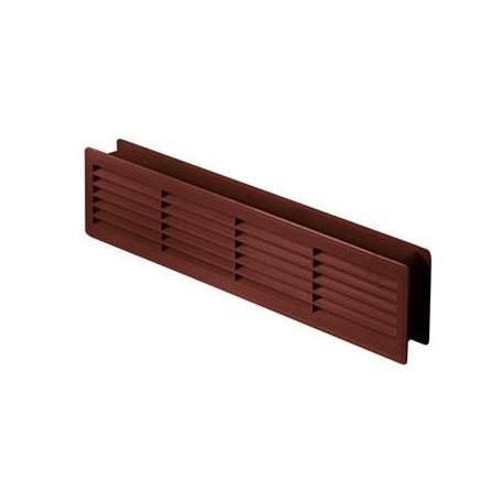 Awenta T15BR négyszögletes műanyag ajtórács, bútorrács 460X135, barna színben