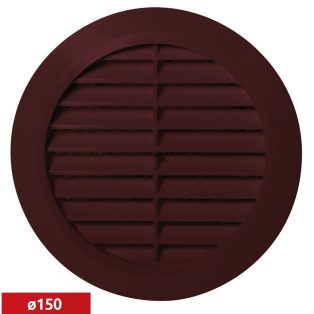   Awenta T23BR kerek fali rács, rovarhálóval, barna színben NA150