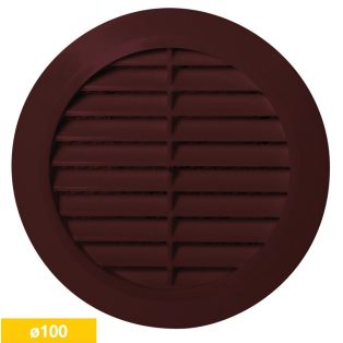   Awenta T30BR kerek fali rács, rovarhálóval, barna színben NA100