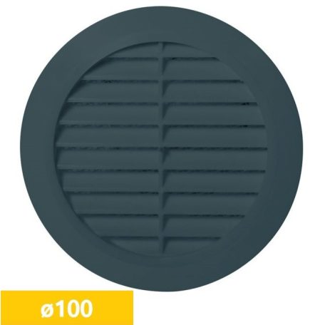 Awenta T30GR kerek fali rács, rovarhálóval, grafit színben NA100