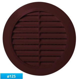   Awenta T32BR kerek fali rács, rovarhálóval, barna színben NA125