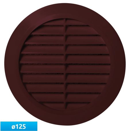 Awenta T32BR kerek fali rács, rovarhálóval, barna színben NA125