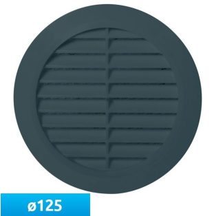   Awenta T32GR kerek fali rács, rovarhálóval, grafit színben NA125