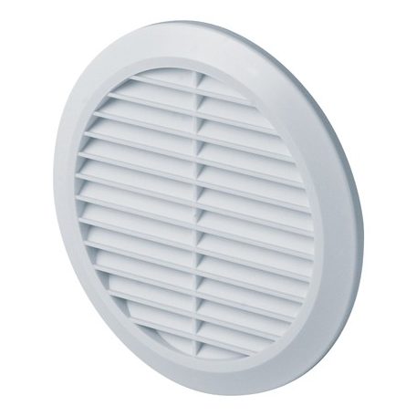 Awenta T36 kerek fali rács, rovarhálóval, fehér színben NA100/150