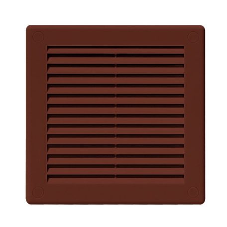 Awenta TRU2BR négyszögletes fali rács 150X150, rovarhálóval, barna színben