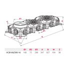 Awenta PRO VCB160/200-16 antibakteriális PVC szintekközti osztódoboz 75-mm rendszerekhez