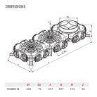 Awenta PRO VCB200-16 antibakteriális műanyag osztódoboz 75-mm rendszerekhez