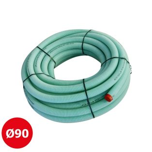   Awenta PRO VFG90 Kétrétegű Ø90mm antisztatikus, antibakteriális flexibilis cső 50m/tekercs 