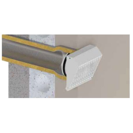 AwentapPRO VWSM150I kifúvó oldali fém fali rács, rovarhálóval, INOX NA150