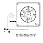 Awenta WA120H kisventilátor, páraérzékelővel, állítható időkapcsolóval