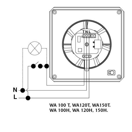 Awenta WA120W kisventilátor, húzózsinorral